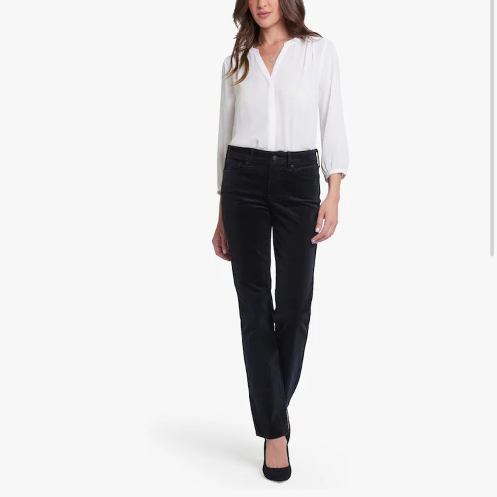 NYDJ Dark Straight Leg Corduroy Jeans - Picture 2 of 11